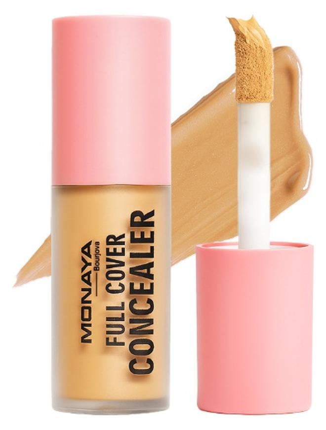 مونايا C002 كونسيلر فل كوفر – ٦ ألوان، ٣ مل لكل واحدة، ثابت طويل، تغطية كاملة، خالي من التجارب على الحيوانات، تركيبة مرطبة لكل أنواع البشرة - Image 1